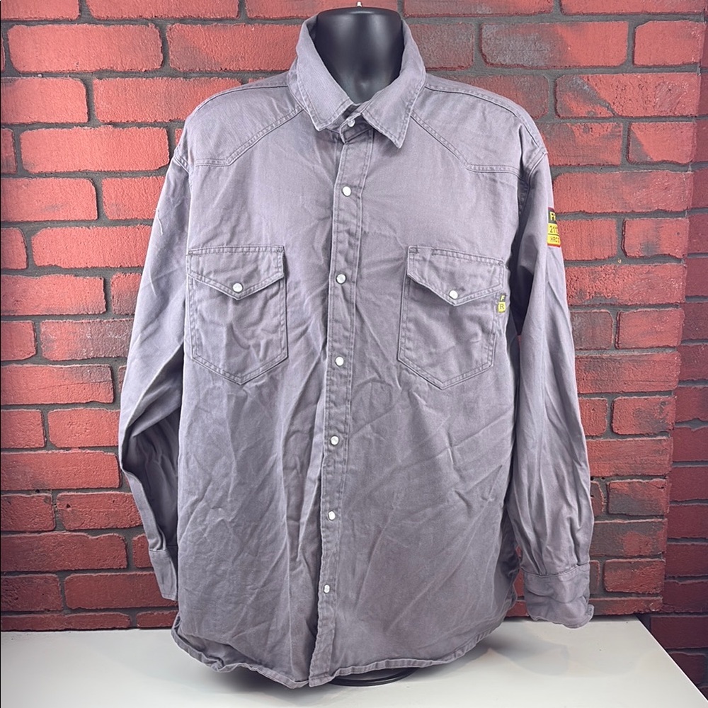 Men's Long-Sleeve Work Shirt - Gray